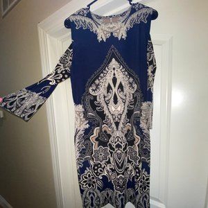 Venus Large Cold Shoulder Printed Dress
